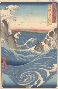 Rough Sea at Naruto in Awa Province, no. 55 from the series Pictures of Famous Places in the Sixty-odd Provinces