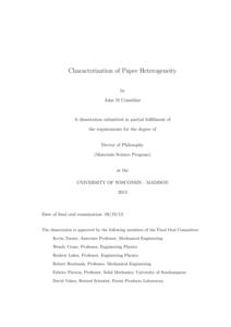 Characterization of Paper Heterogeneity