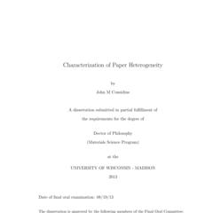 Characterization of Paper Heterogeneity