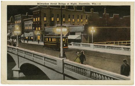Milwaukee Street Bridge at night