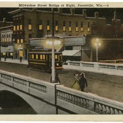 Milwaukee Street Bridge at night