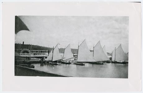 Lake Geneva steamboats and sailboats
