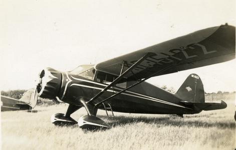 Jim King in his Straight Wing Stinson