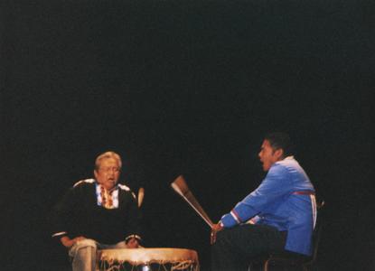Native American drummers performs during 2004 MCOR