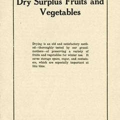 Dry surplus fruits and vegetables