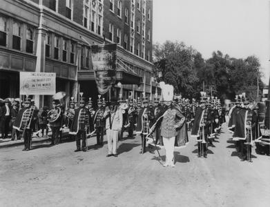 Hamilton Manufacturing Company Band in their new parade uniforms.