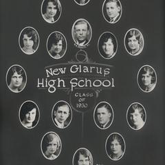 1930 New Glarus High School graduating class