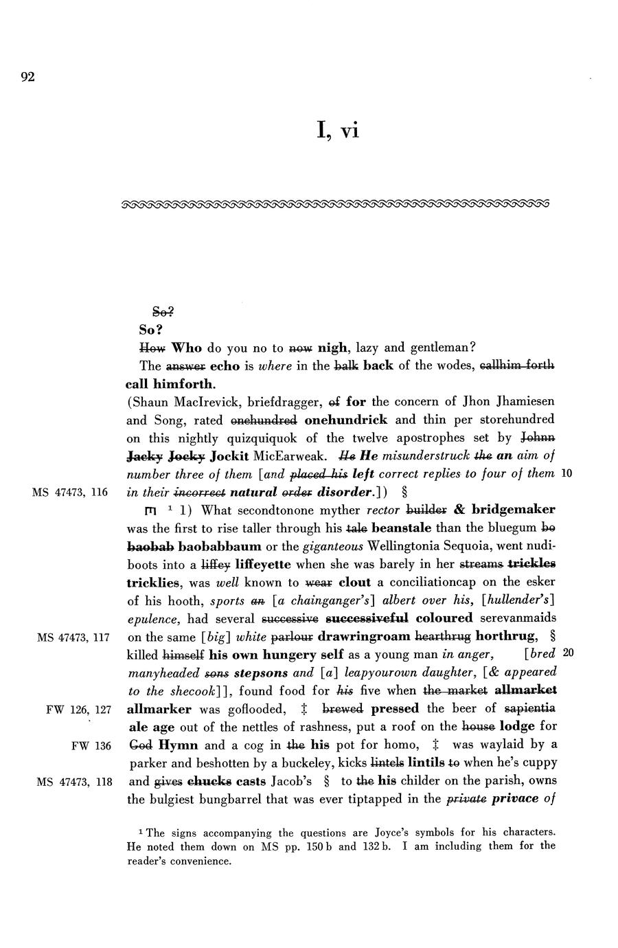 A First Draft Version Of Finnegans Wake Full View UWDC UW Madison   H1380 7248a 