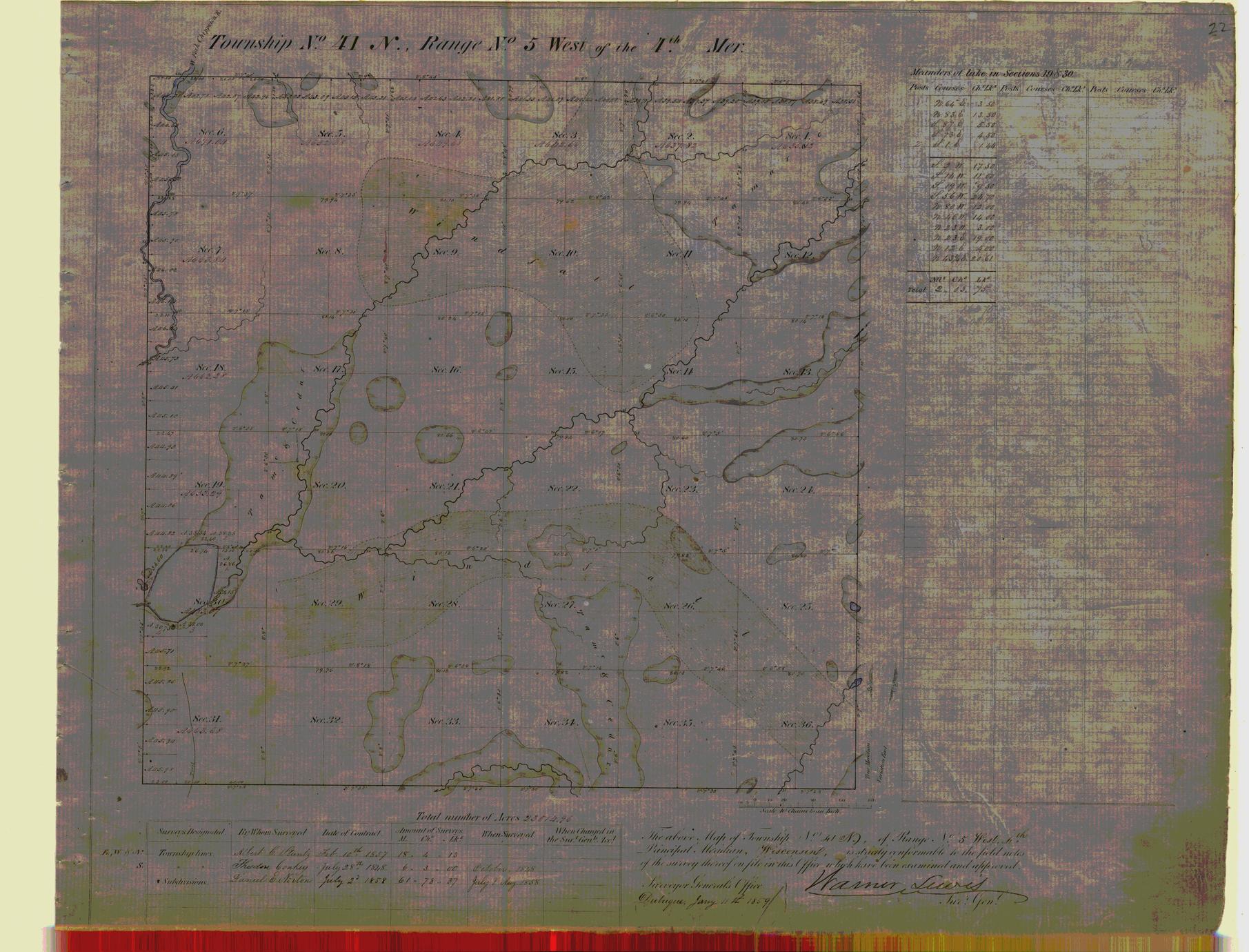 [Public Land Survey System map: Wisconsin Township 41 North, Range 05 West]