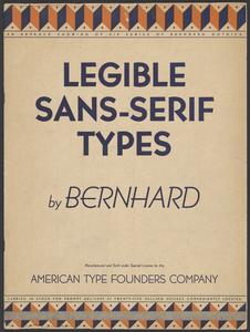 Legible sans-serif types by Bernhard
