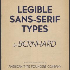 Legible sans-serif types by Bernhard