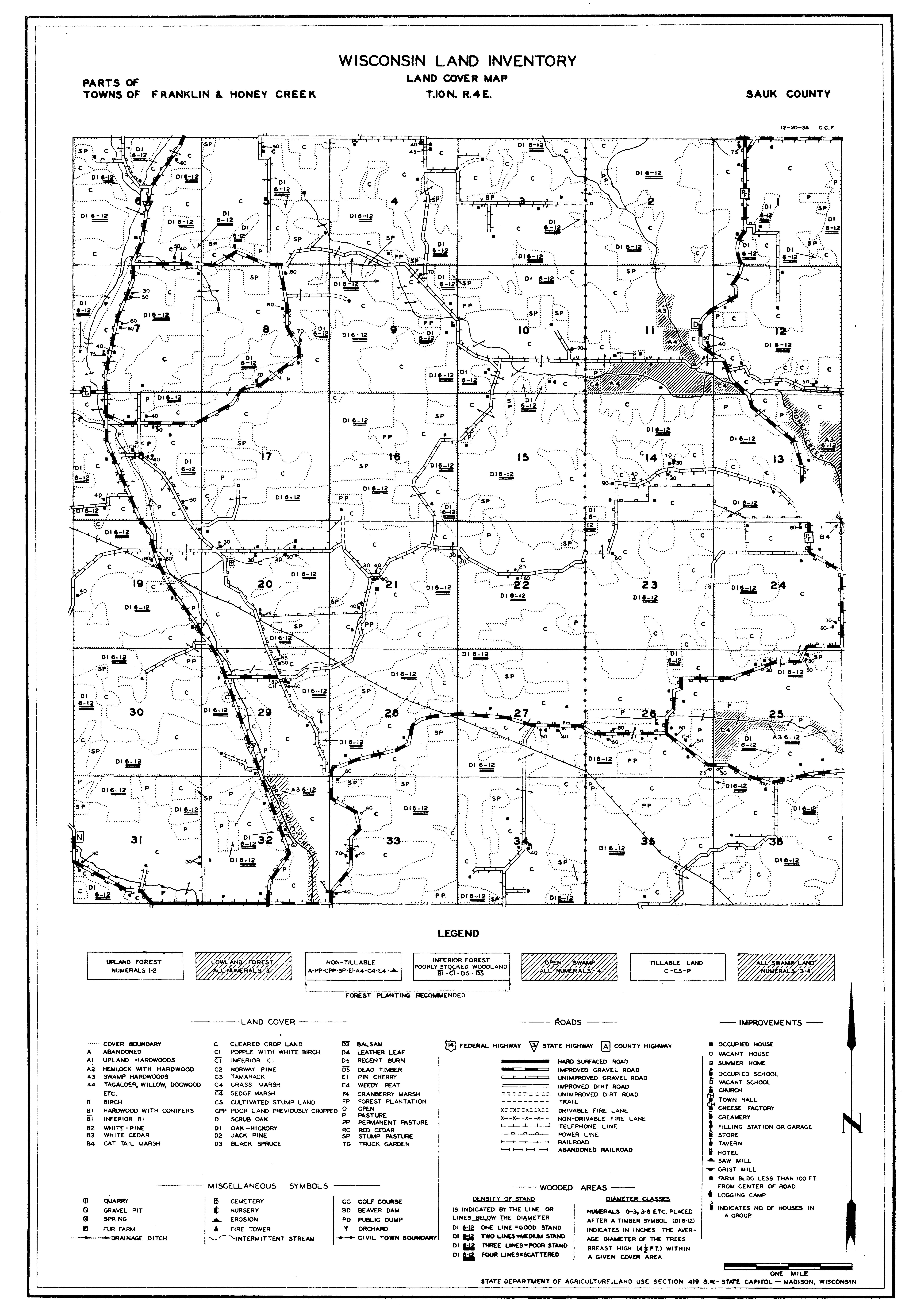 ‎Parts of towns of Franklin and Honey Creek UWDC UWMadison Libraries