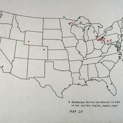 Slovenian button accordion clubs in the United States, March 1985 : map 10