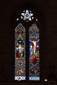St Laurence Church, Ludlow exterior north aisle window