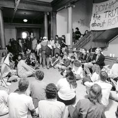 ROTC Sit-In, Donna Shalala's Office, April 1990