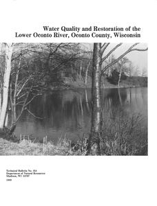 Water quality and restoration of the lower Oconto River, Oconto County, Wisconsin
