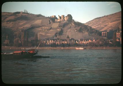 Distant view of the castle on the Rhine