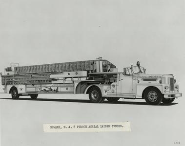 Illustration of a Pirsch aerial ladder truck