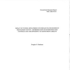 Impact of tunnel dewatering on surface bodies in Milwaukee County : determination of hydrogeologic controls and the efficency of monitoring arrays