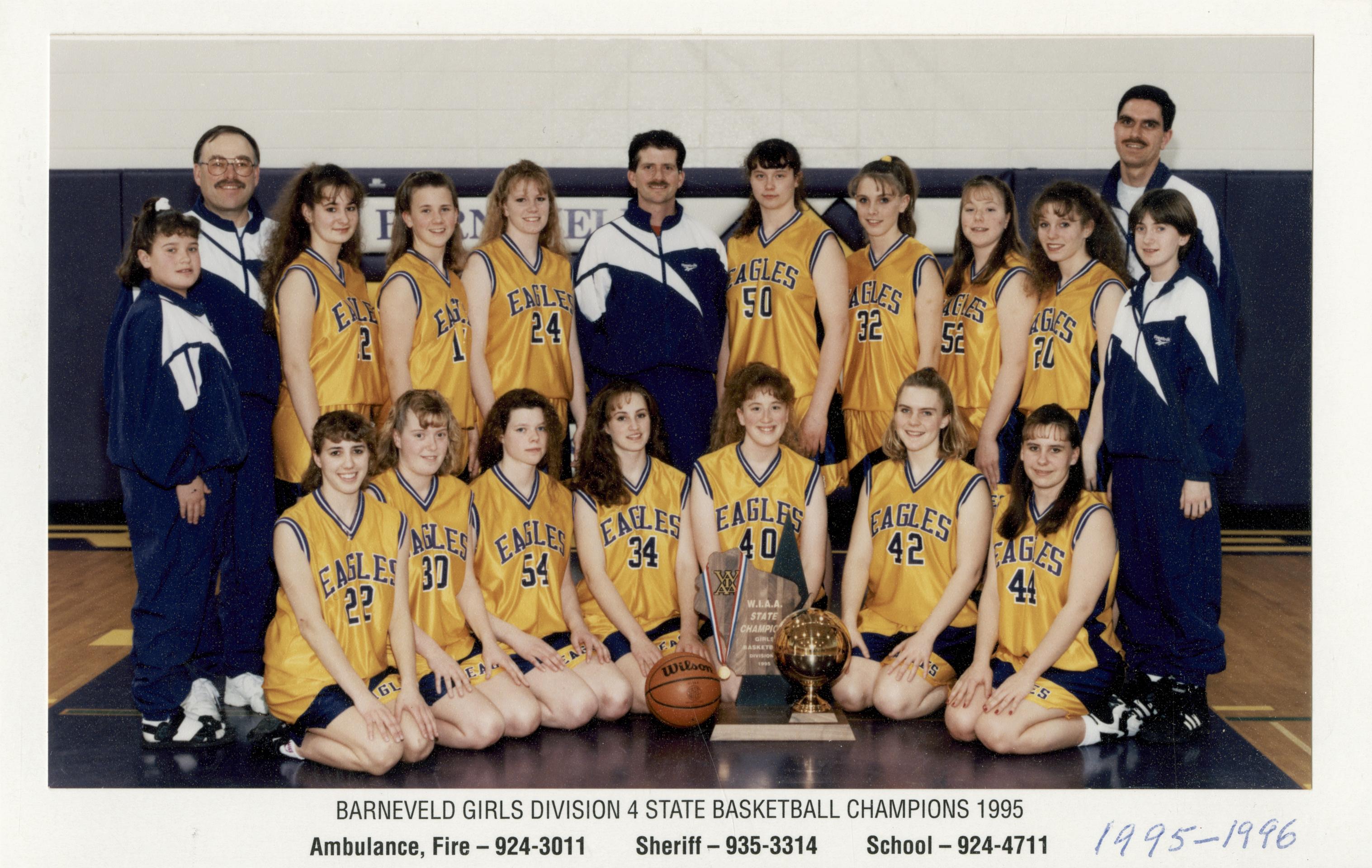 ‎Barneveld girls division 4 state basketball champions, 1995 UWDC