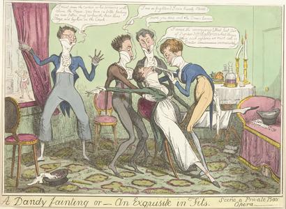 A Dandy Fainting, or An Exquisite in Fits