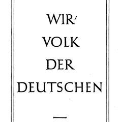 Wir, Volk der Deutschen; Rede auf der 1. Bundeskonferenz des Kulturbundes zur Demokratischen Erneuerung Deutschlands (21 Mai 1947)