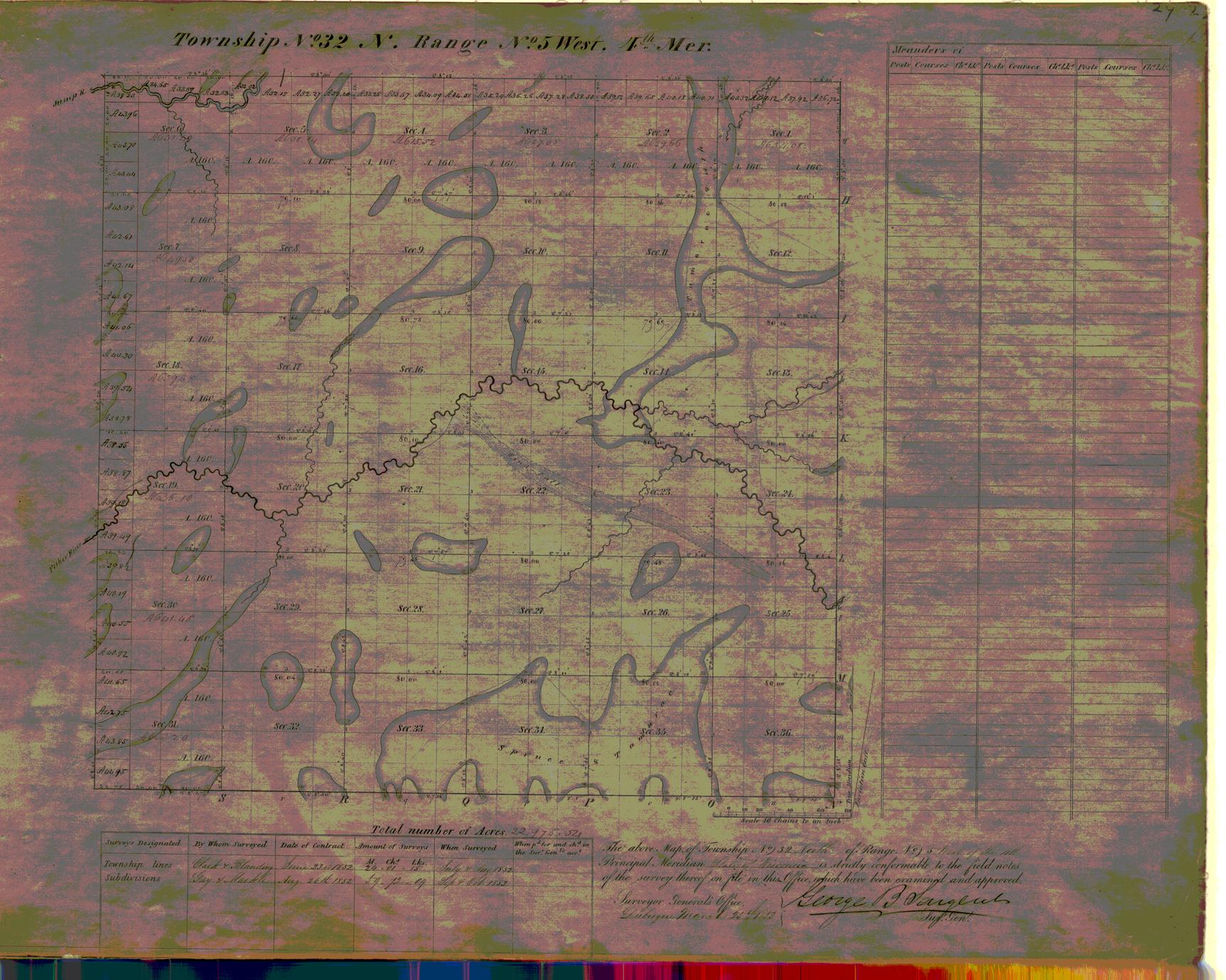 [Public Land Survey System map: Wisconsin Township 32 North, Range 05 West]