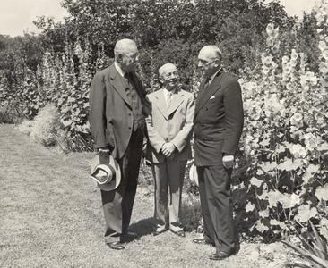 Russell, Hastings and Fred in Babcock Memorial Gardens