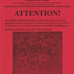 Poster for La Colectiva Cultural de Aztlan