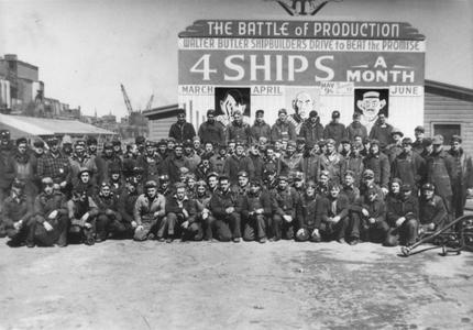 Employees at the Walter Butler Shipbuilders