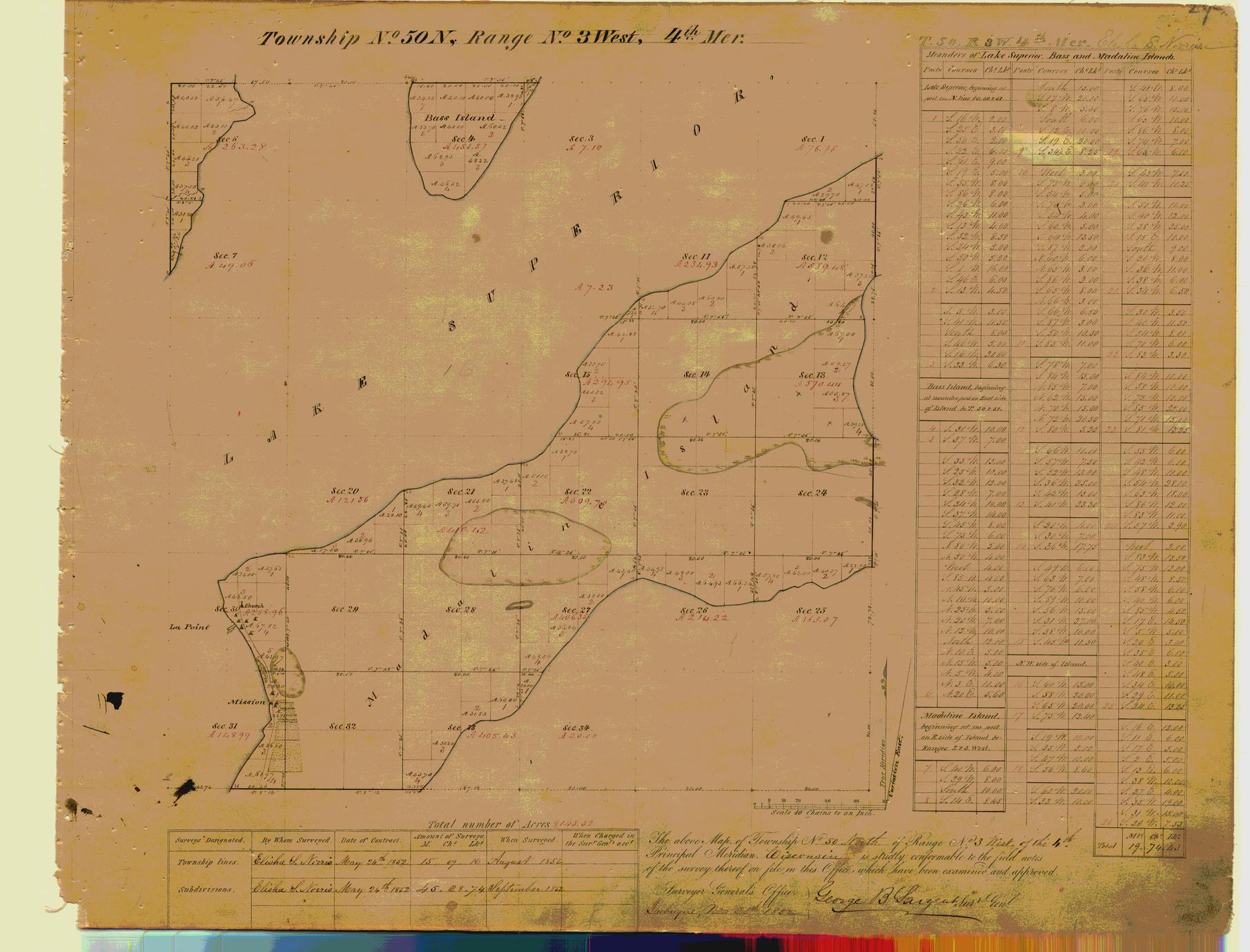 [Public Land Survey System map: Wisconsin Township 50 North, Range 03 West]