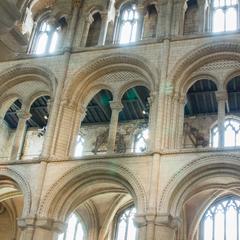 Peterborough Cathedral presbytery arcade, tribune and clerestory
