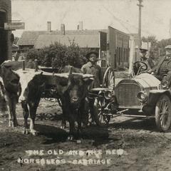 Yoked cattle and “horseless carriage”