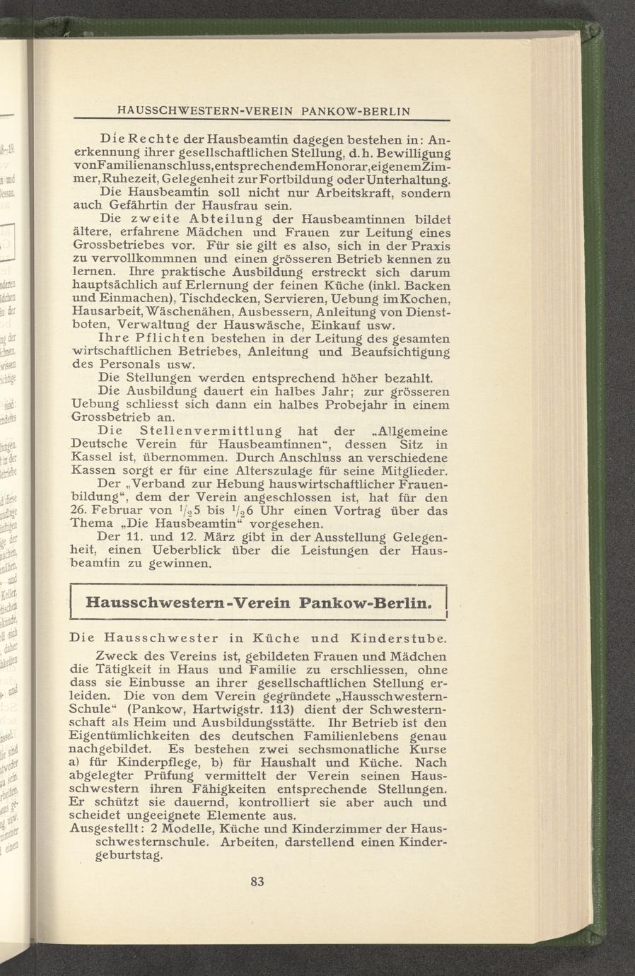 Ausstellung Die Frau in Haus und Beruf ... Berlin 1912, 24. Februar bis ...