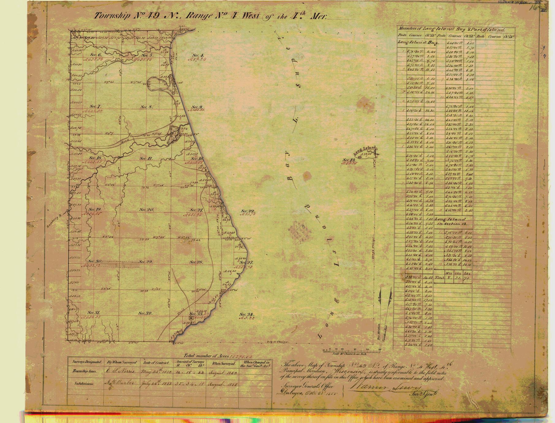 [Public Land Survey System map: Wisconsin Township 49 North, Range 04 West]
