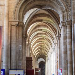 Peterborough Cathedral north nave aisle looking west