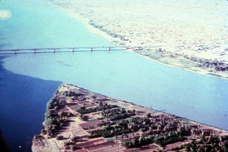 The White Nile and Blue Nile Meet Near a Bridge Connecting Omdurman and Khartoum North