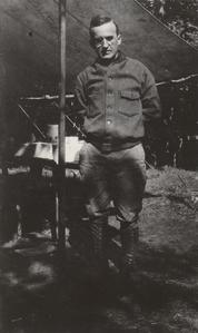 H.R. Aldrich at Bone Lake camp