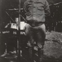 H.R. Aldrich at Bone Lake camp