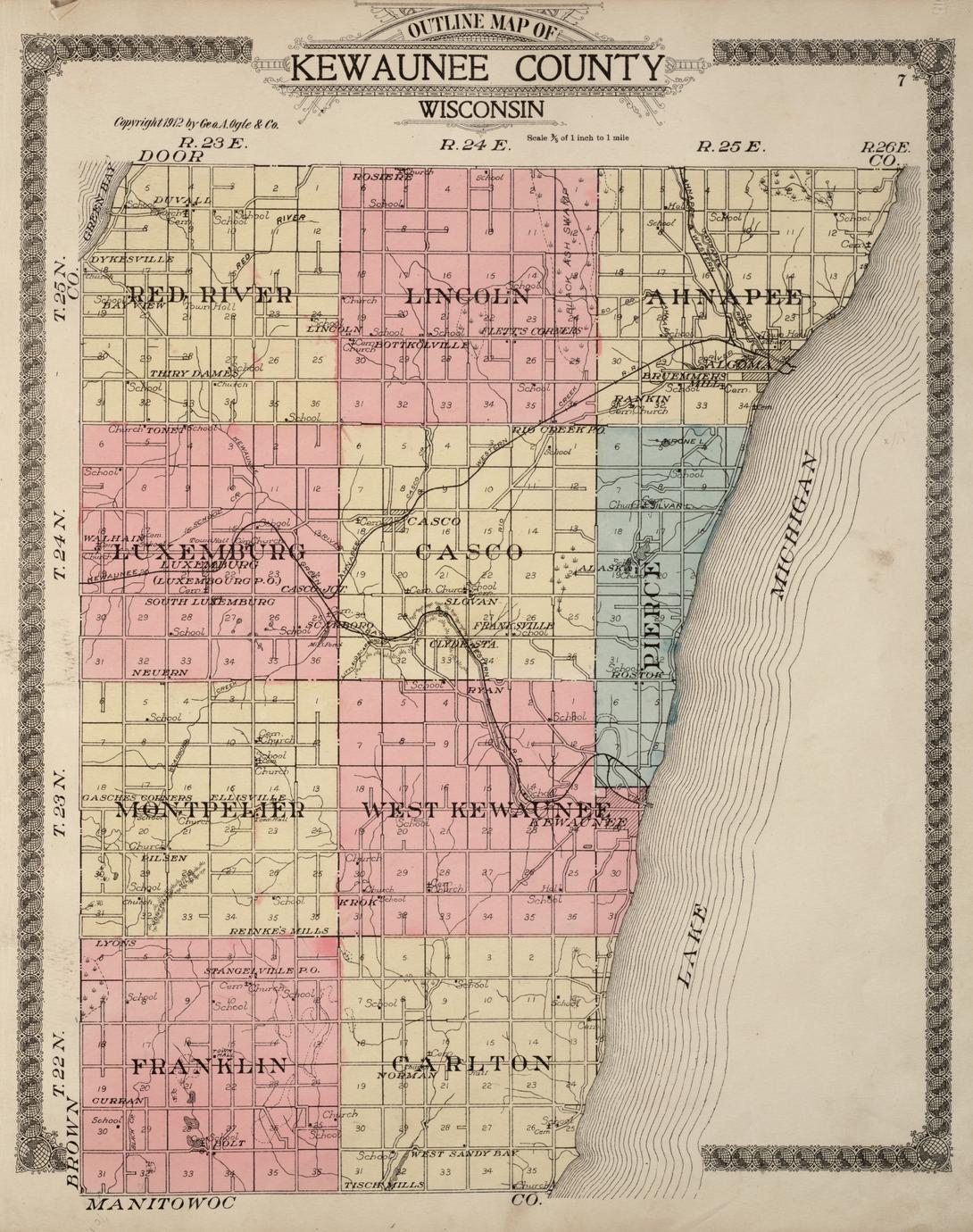 Standard atlas of Kewaunee County, Wisconsin including a plat book of ...