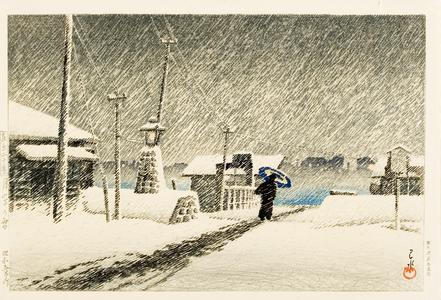 Snow at Tsukishima, from the series Twenty Views of Tokyo