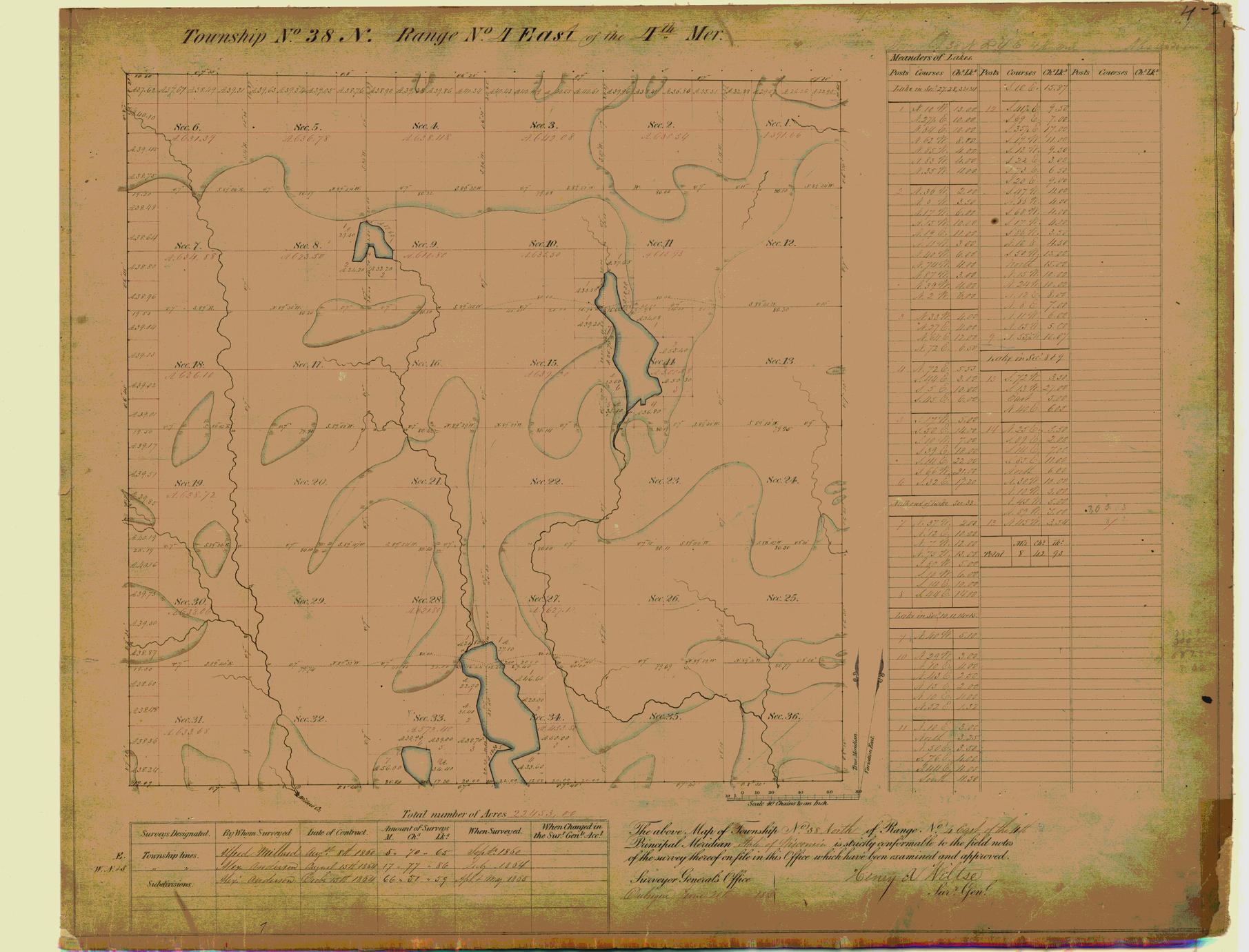 [Public Land Survey System map: Wisconsin Township 38 North, Range 04 East]