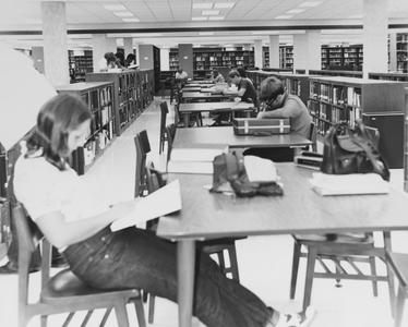 Students in library