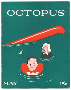 Wisconsin Octopus cover with overturned canoe, 1938