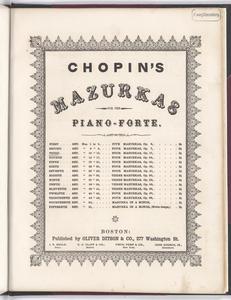 Chopin's mazurkas  : Third set (nos. 10-13)