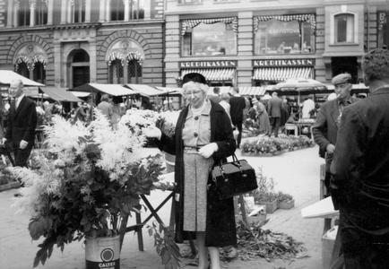 Henrietta Fraser Dole browsing at a street market
