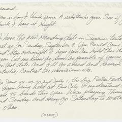 Letter to Leonard Finseth, 1979