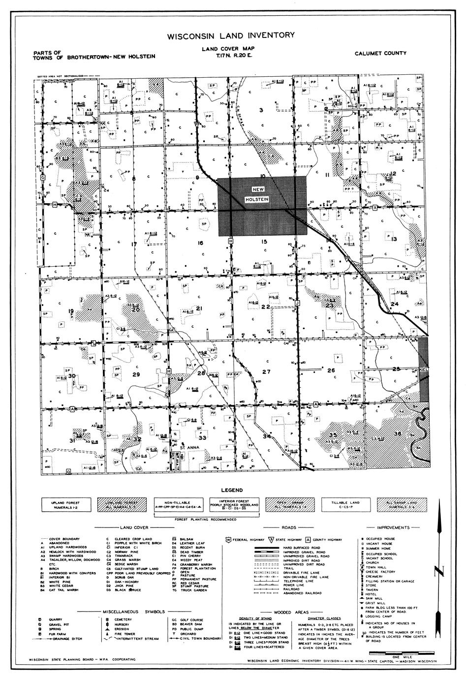 ‎Parts of towns of Brothertown, New Holstein UWDC UWMadison Libraries