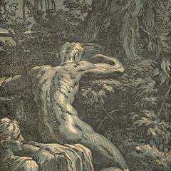 Narcissus at the Spring (Man Seated, Seen from the Back)
