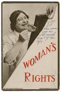 Woman's rights, suffrage postcard